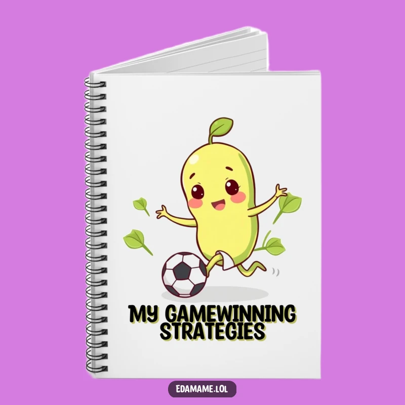 Funny Edamame Soccer Notebook: Happy Bean Journal, Perfect Funny Gift
