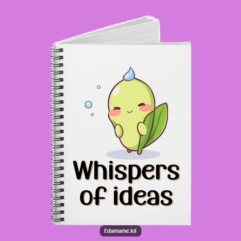Funny Shy Edamame Notebook: Capture Your Thoughts with Bashful, Cute Pages