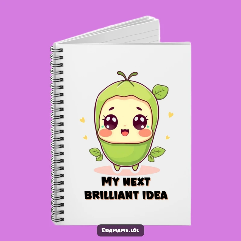 Funny Surprised Edamame Notebook - Journal Wide-Eyed Bean Ideas Gift