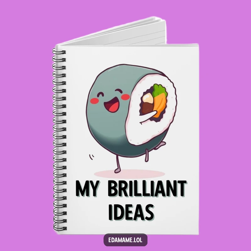 Funny Sushi Cartwheel Roll Notebook: Jot Down Ideas with Playful Flair Gift