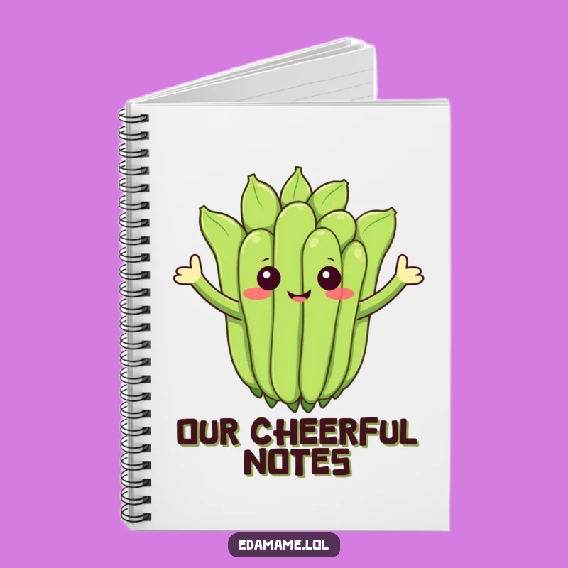 Funny Waving Edamame Notebook - For Your Cheerful Notes