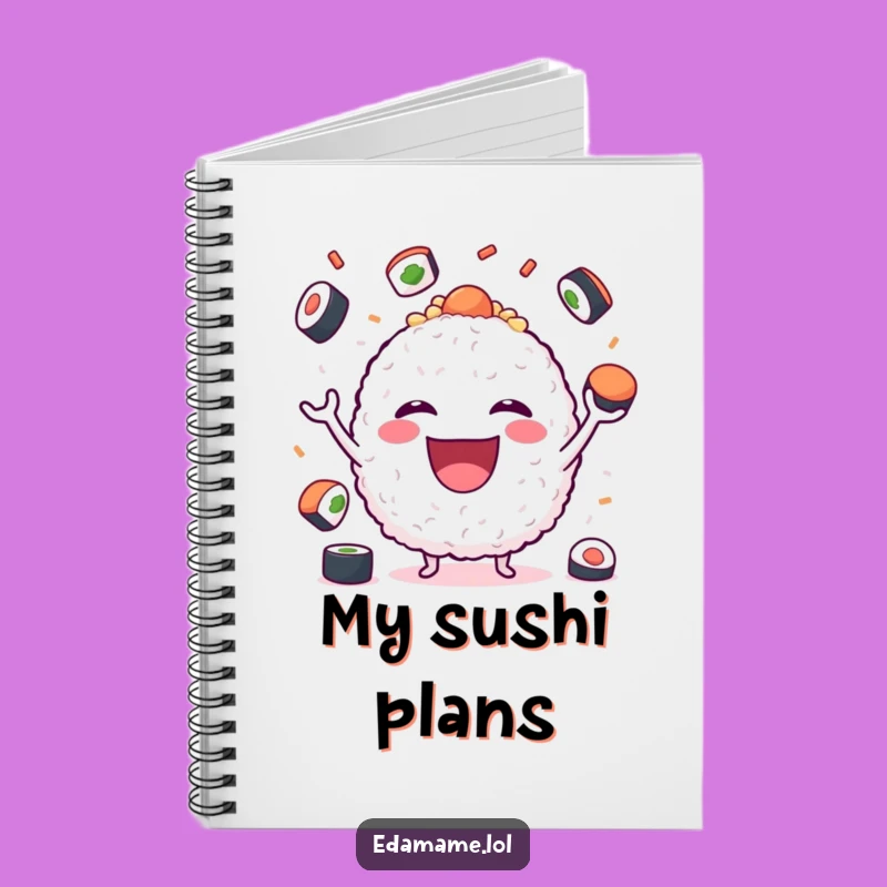 Funny Sushi Juggling Rice Ball Notebook: Jot Down Your Funniest Ideas!