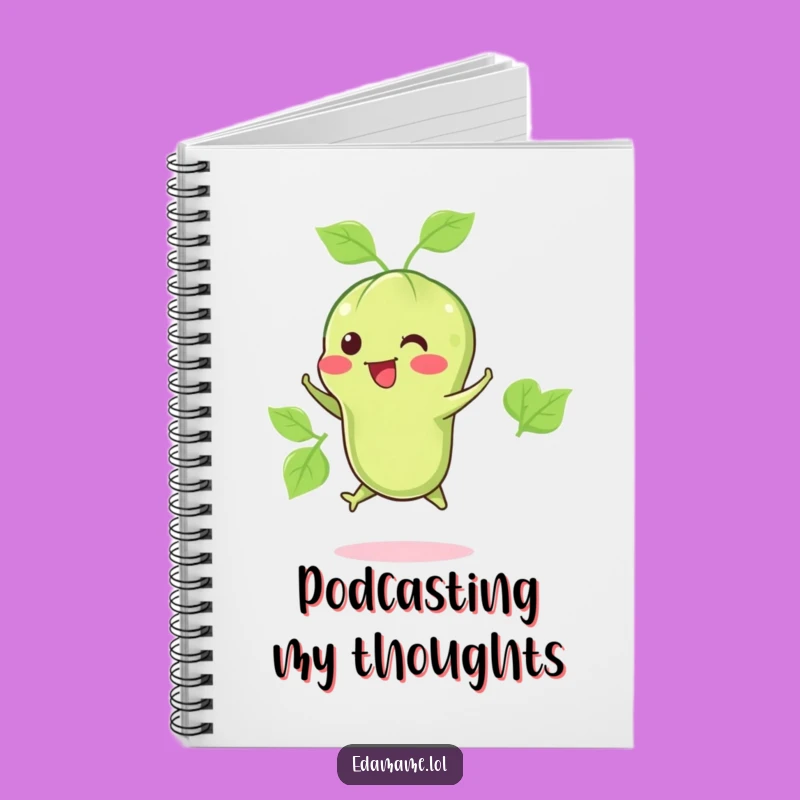 Funny Happy Edamame Jump Notebook: Jot Down Ideas with Joy