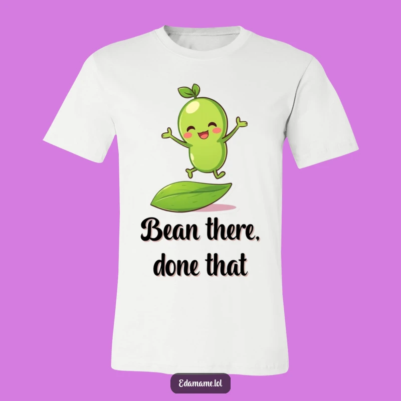 Funny Green Bean Bouncing T-Shirt - Hilarious Leaf Jumping Tee for Fun!