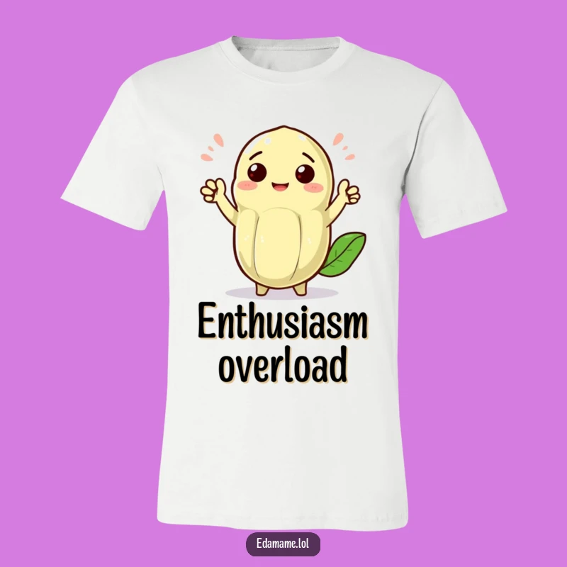 Funny Waving Edamame Pod T-Shirt: Cheerful Greetings, Hilarious Gift