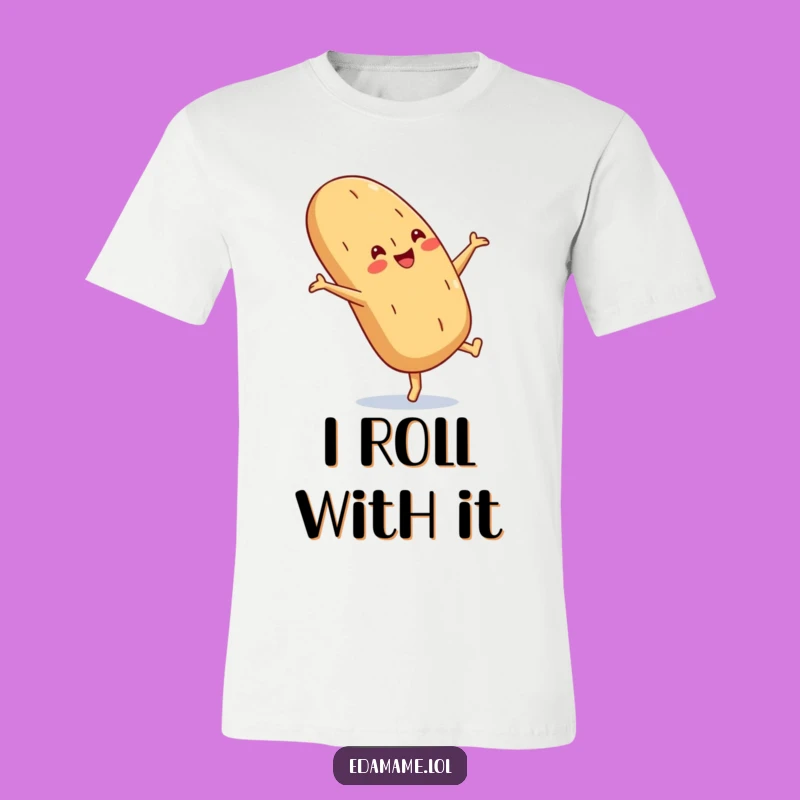 Funny Baguette Cartwheel T-Shirt: Crusty Smile Fun, Great Funny Gift!