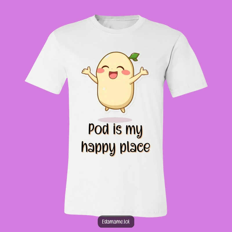 Funny Edamame Jump T-Shirt: Hilarious Bean Character Tee for Laugh Lovers!