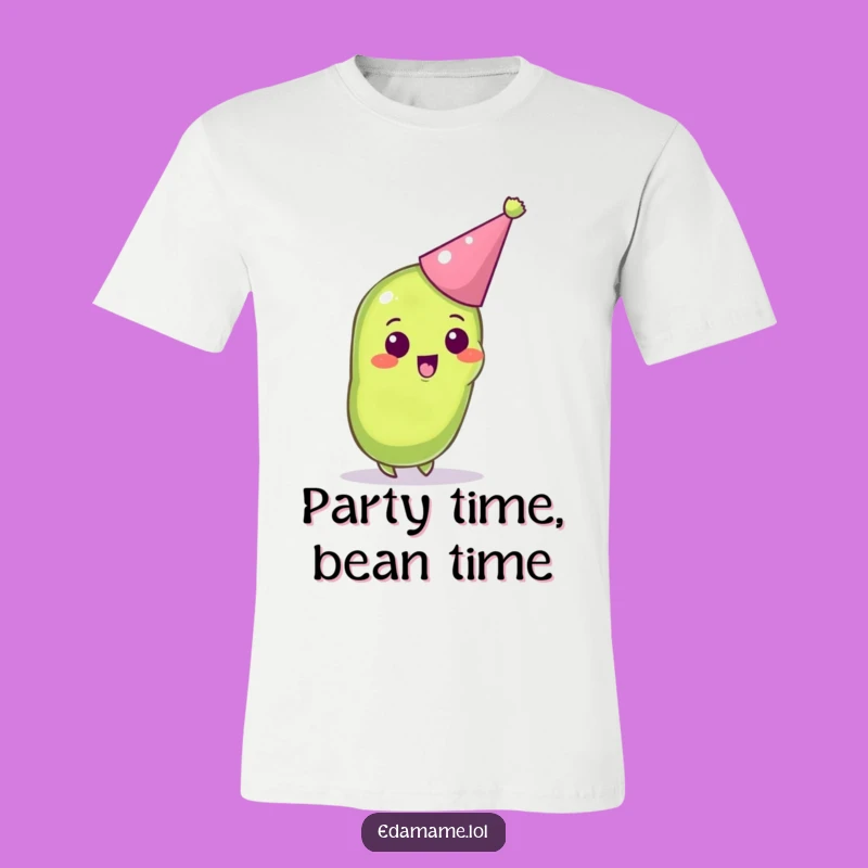 Funny Edamame Party T-Shirt - Excited Bean Pod Tee Gift