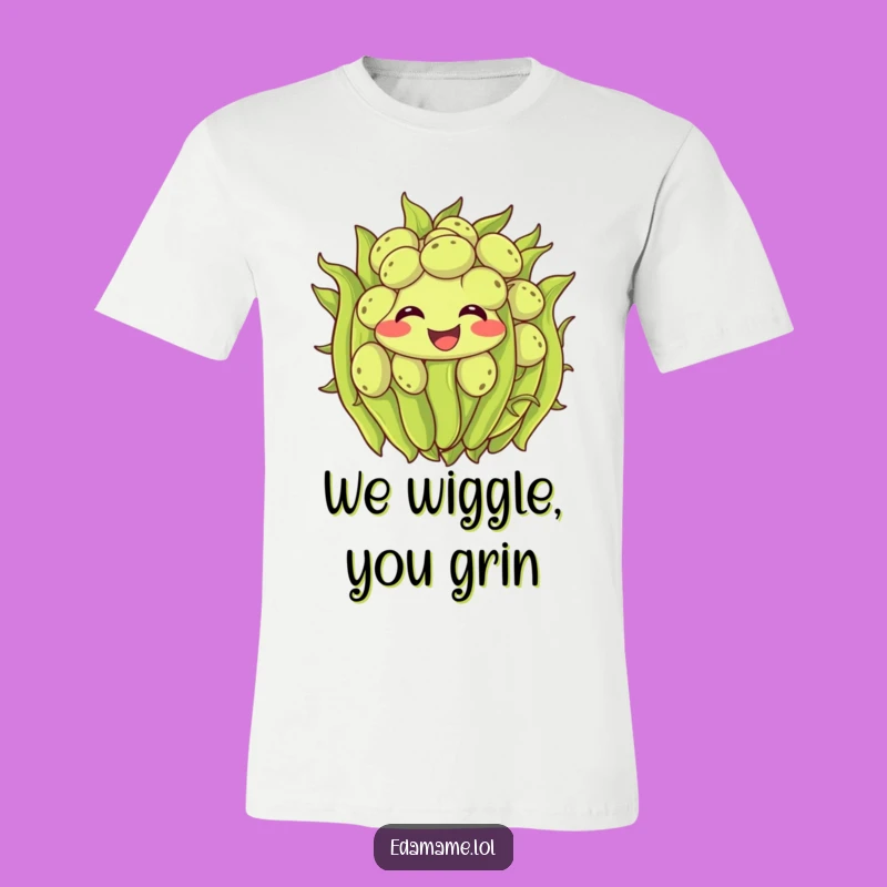 Funny Edamame T-Shirt: Express Your Excitement with Wiggling Green Beans