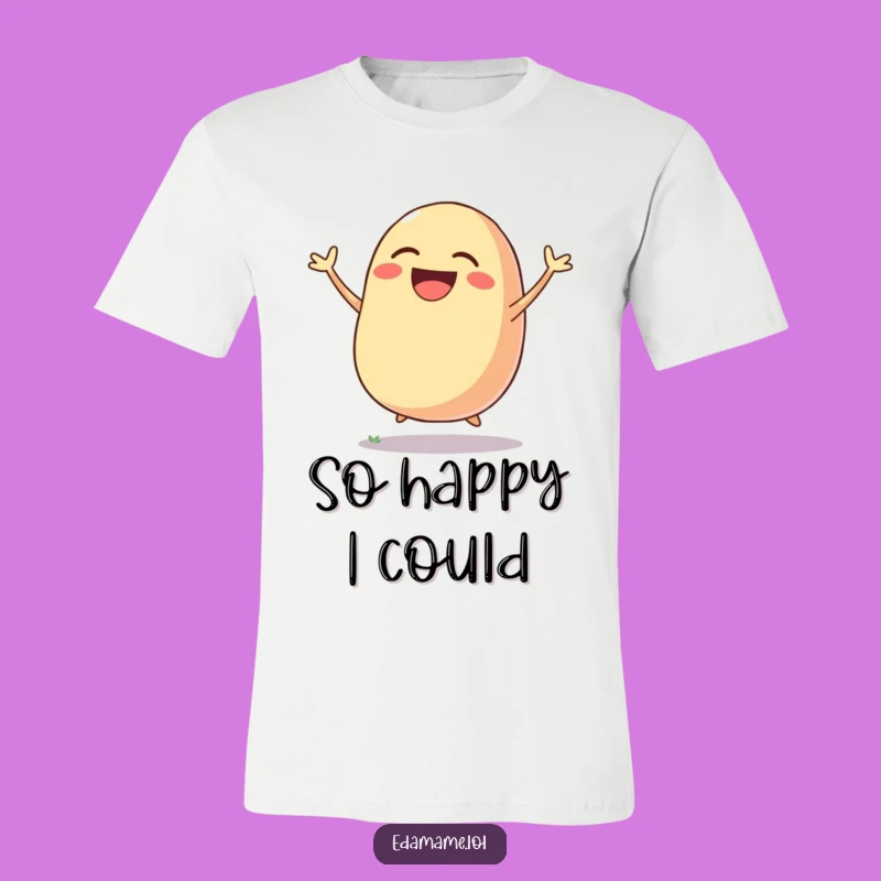 Funny Laughing Bean Pod T-Shirt: Comical Veggie Joy, Great Gift