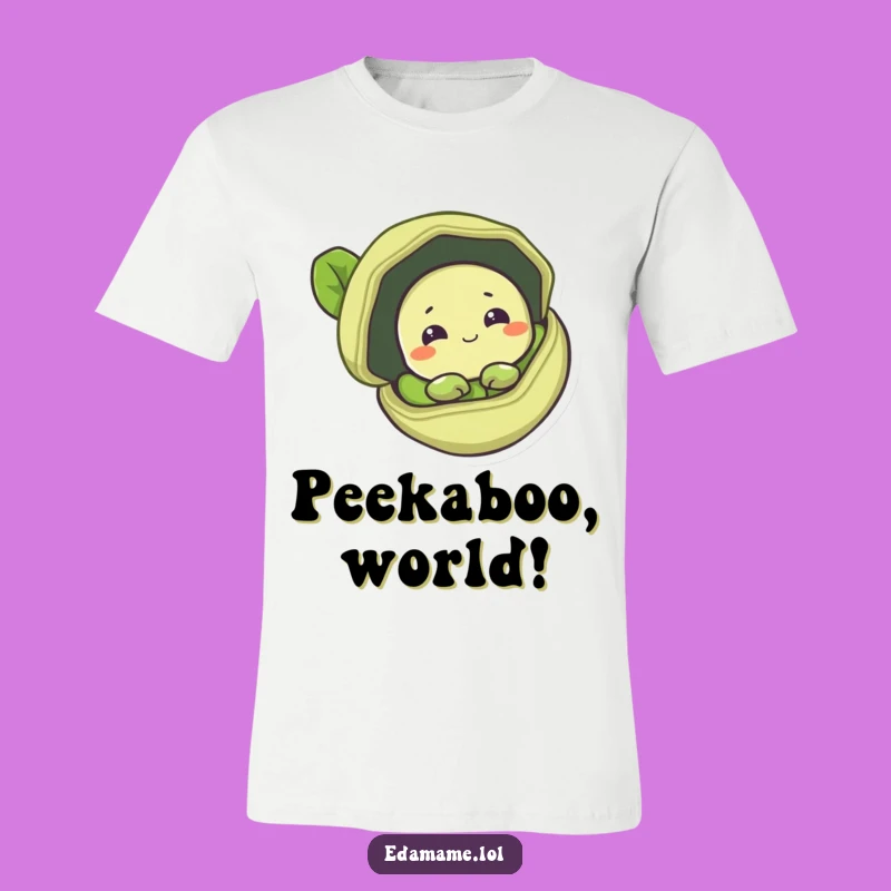 Funny Shy Edamame Bean T-Shirt - Sweet and Bashful Apparel
