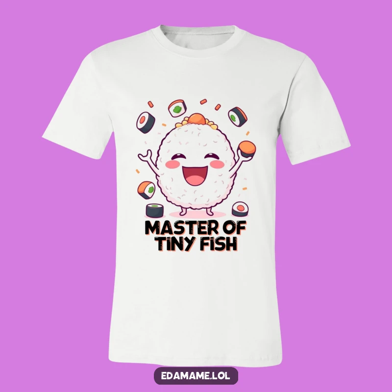 Funny Sushi Juggling Rice Ball T-Shirt: Wear Your Love for Food Hilariously