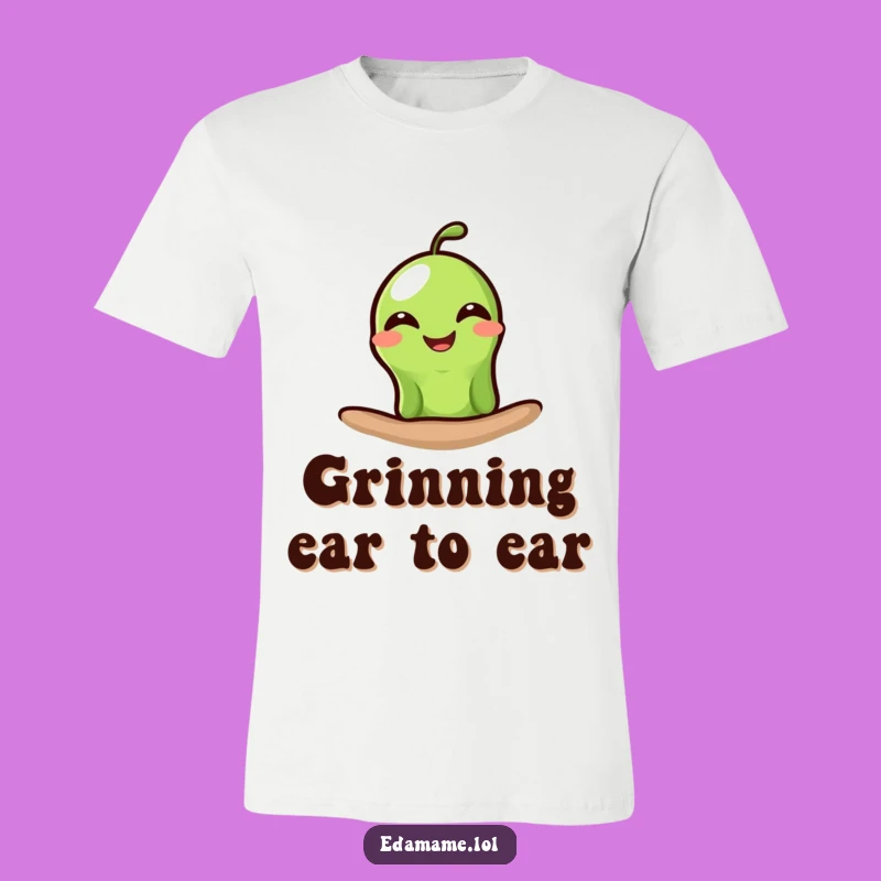 Funny Grinning Edamame T-Shirt: Wear Your Joyful Expression