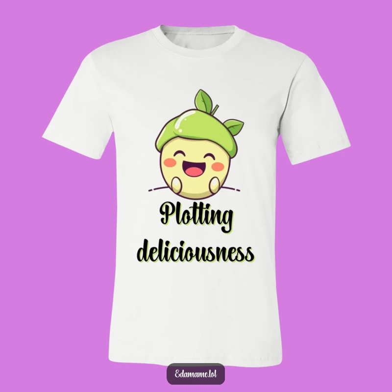 Funny Edamame Pod Grin T-Shirt: Mischievous Humor Tee