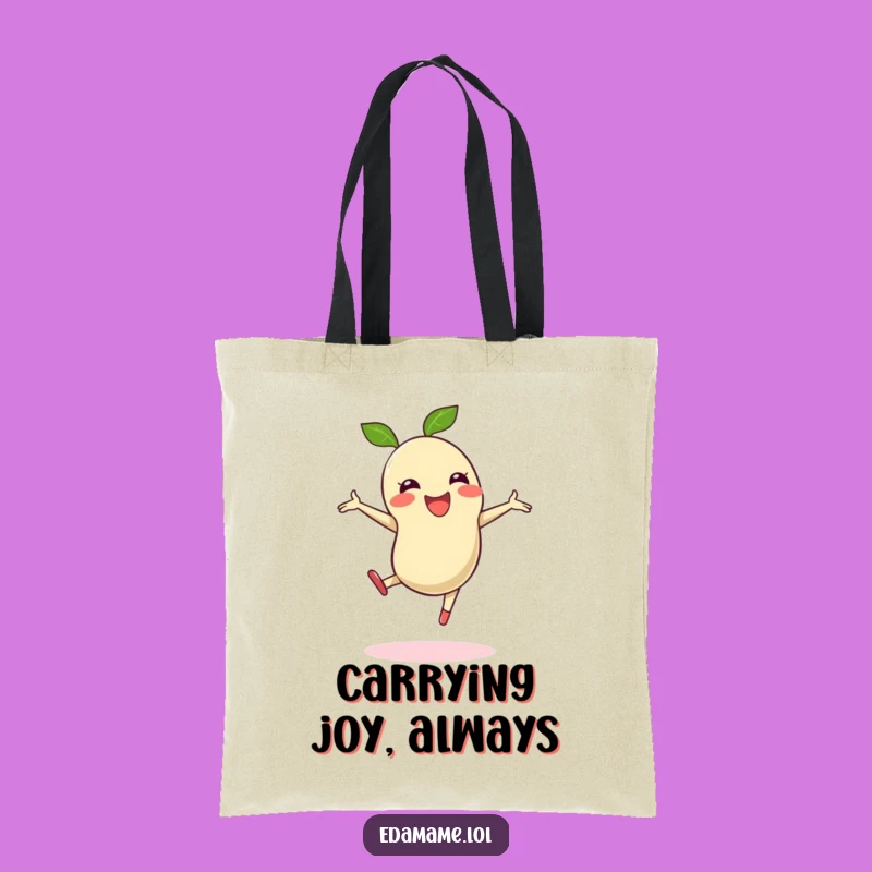 Funny Cartwheeling Edamame Bean Tote Bag - Carry Your Energy