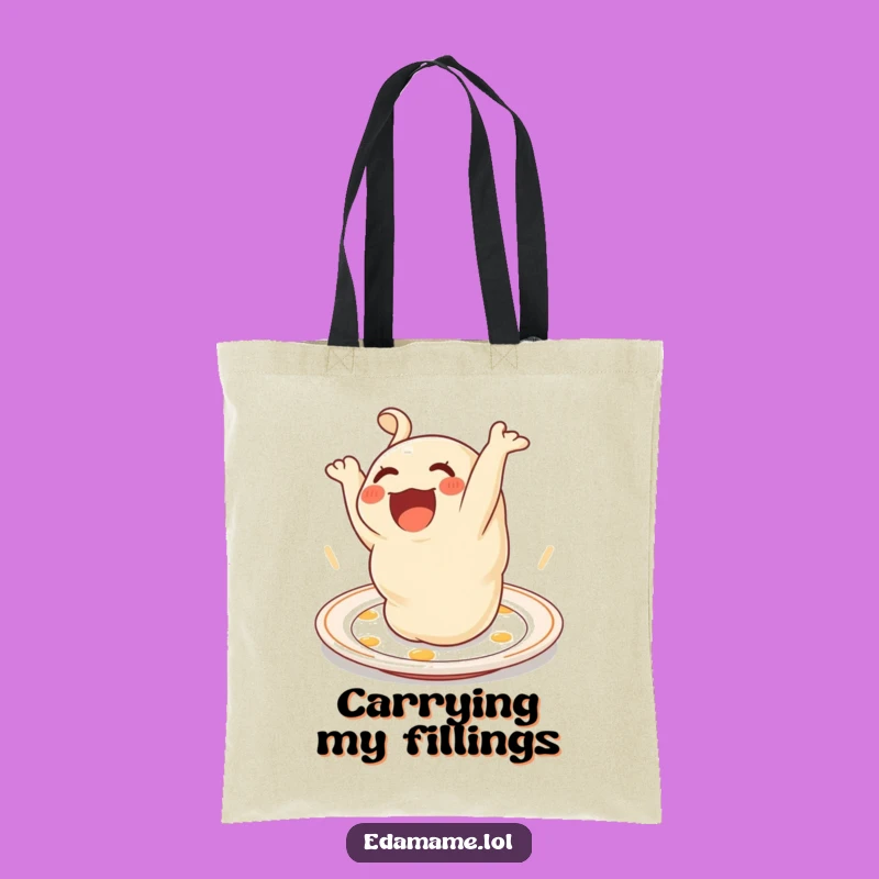 Funny Dumpling Somersault Tote Bag: Carry Your Fun and Foodie Spirit