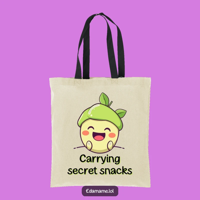 Funny Edamame Pod Grin Tote Bag: Carry Your Mischief!