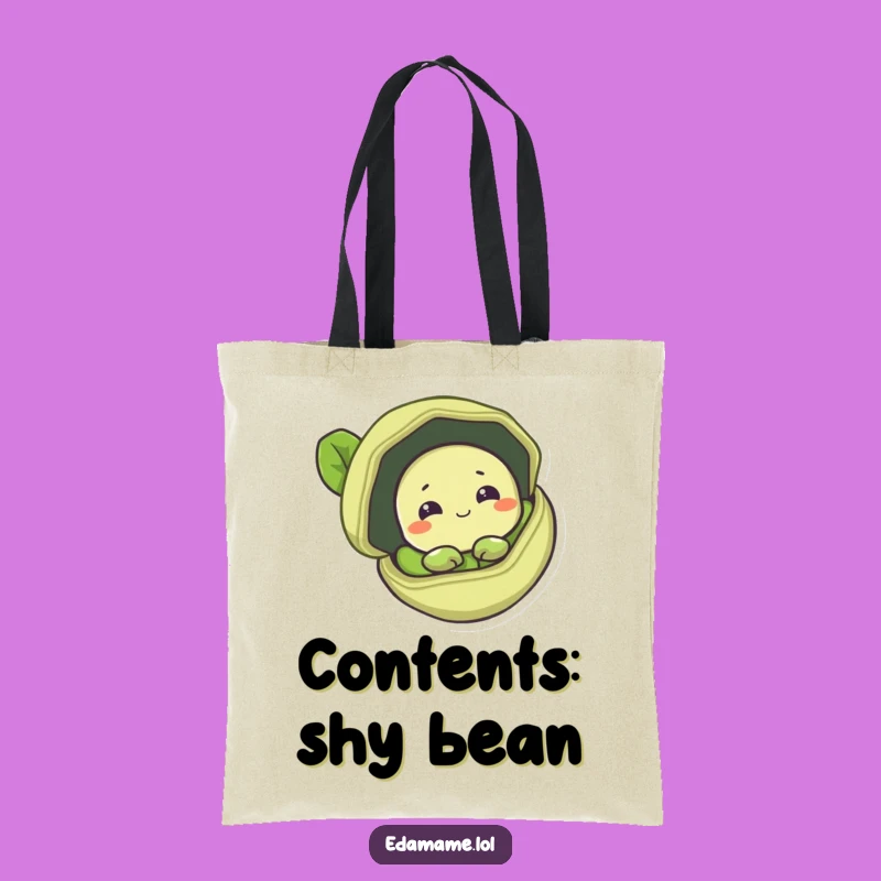 Funny Shy Edamame Bean Tote Bag - Carry Your Sweetness