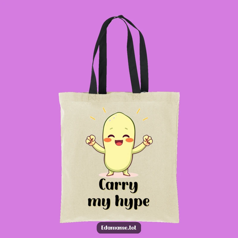 Funny Cheering Edamame Tote Bag - Stylish Bean Victory Carryall Gift