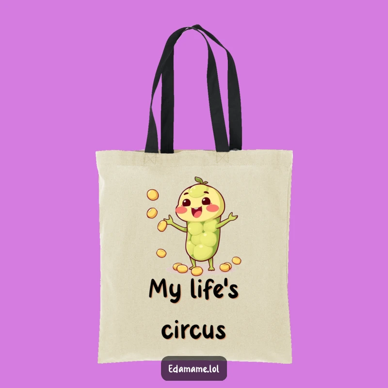 Funny Edamame Juggler Tote Bag - Durable Bean Pod Carryall Gift