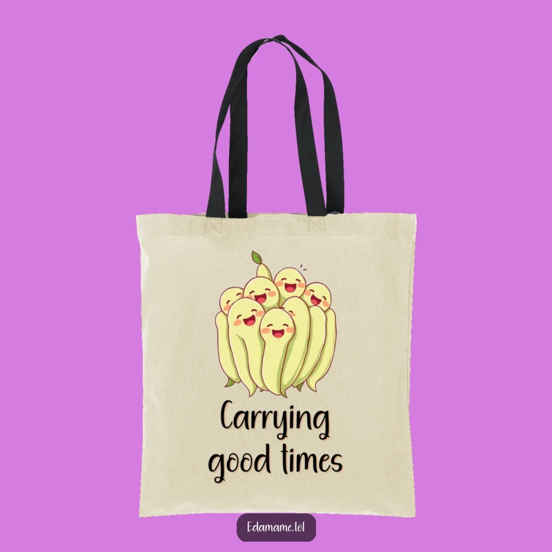 Funny Edamame Laugh Tote Bag: Carry Your Good Times