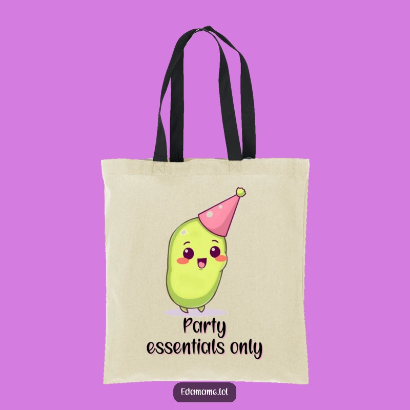 Funny Edamame Party Tote Bag - Festive Bean Pod Carryall Gift