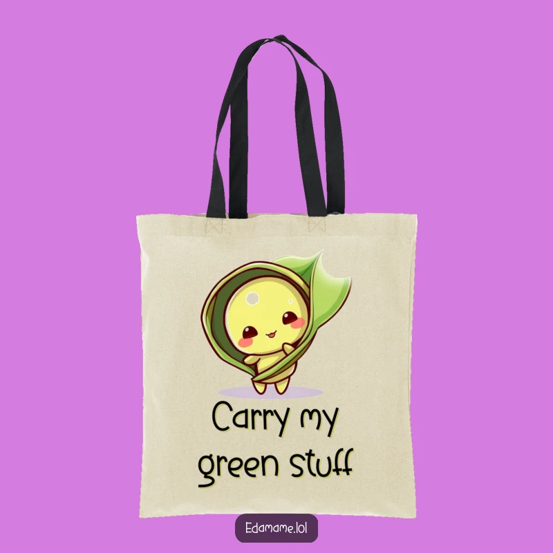 Funny Edamame Pod Tote Bag: Carry Playful Vibes with Leaf Peeker Bag Gift