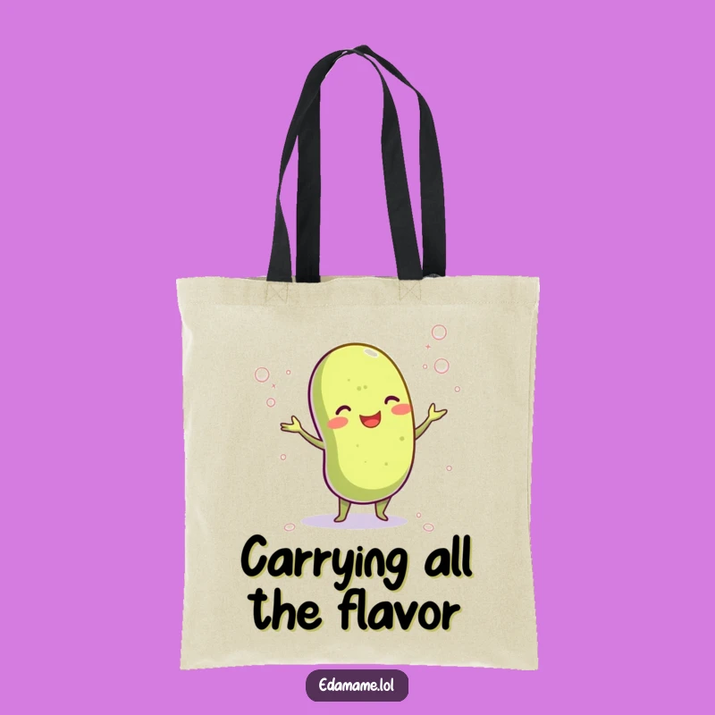 Funny Edamame Salt Juggling Tote Bag: Carry Your Flavor with Fun