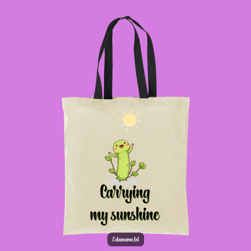 Funny Edamame Shoot Tote Bag: Carry Your Sunshine Everywhere
