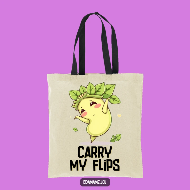 Funny Edamame Somersault Tote Bag: Carry Your Essentials with a Smile!