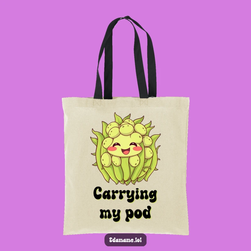 Funny Edamame Tote Bag: Carry Your Excitement and Groceries in Style