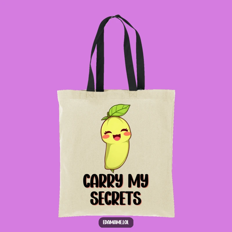 Funny Edamame Wink Tote Bag: Carry Smiles Wherever You Go!