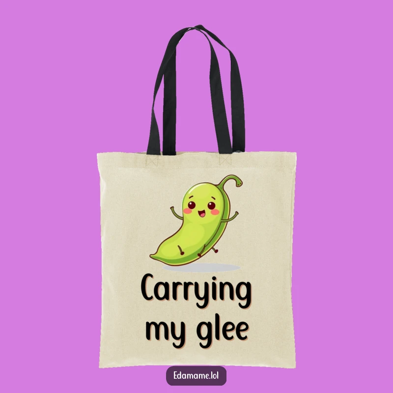 Funny Hopping Bean Pod Tote Bag: Carry Your Laughs With This Green Character