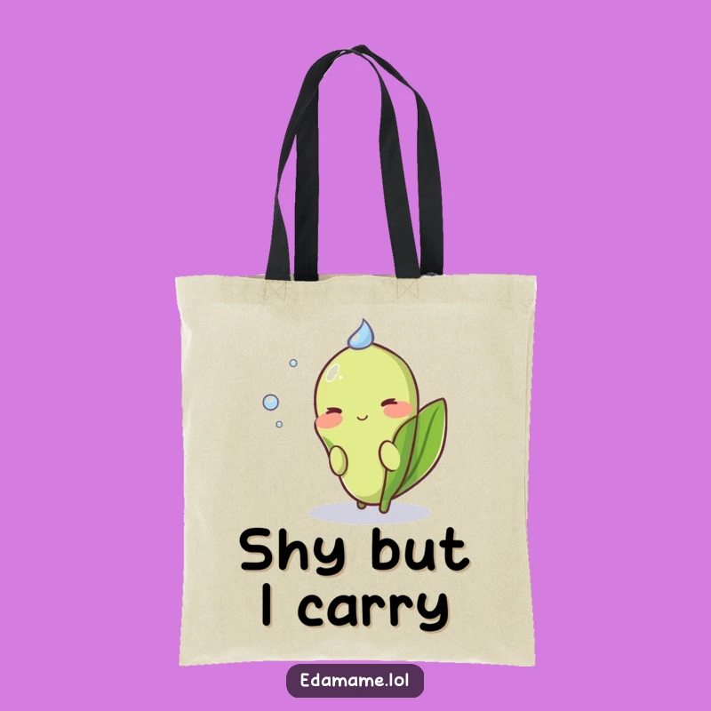 Funny Shy Edamame Tote Bag: Carry Your Essentials with Adorable Bashfulness