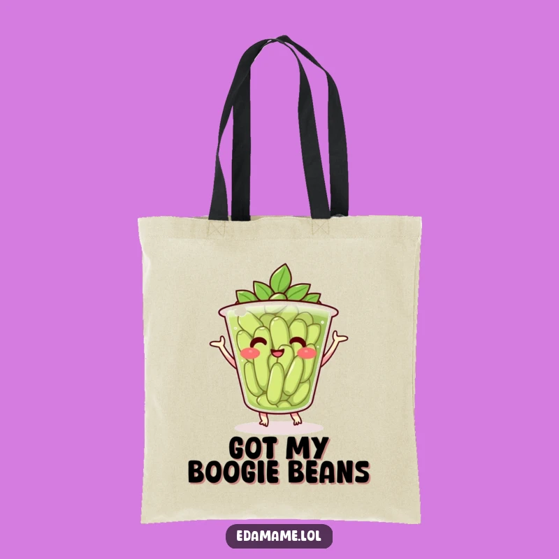 Funny Edamame Dance Tote Bag - Durable Bean Shopping Bag Gift