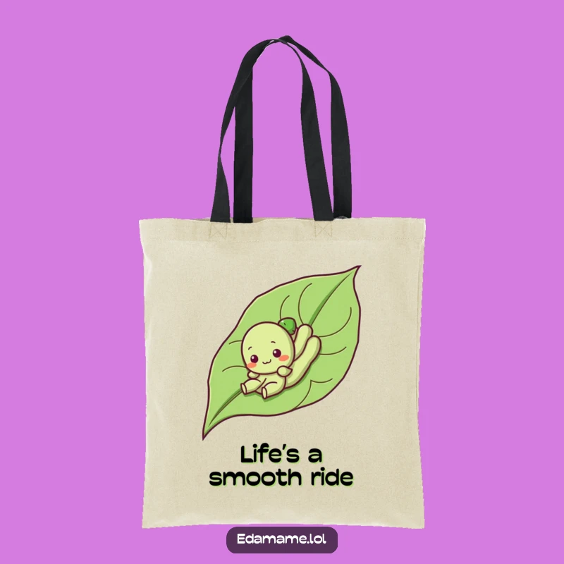 Funny Edamame Leaf Slide Tote Bag: Practical Veggie Fun, Ideal Gift